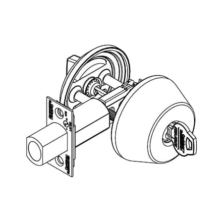 Corbin Russwin Cylinder x Blank, Conventional Cylinder, Satin Chrome DL3211 626